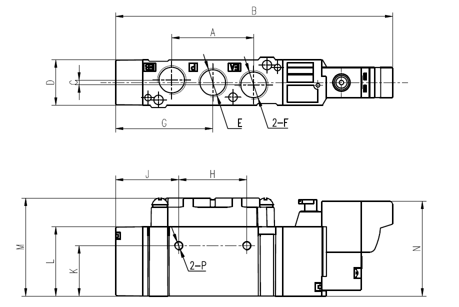 SY7000 Series 5/2,5/3 Way Pneumatic Solenoid Valve